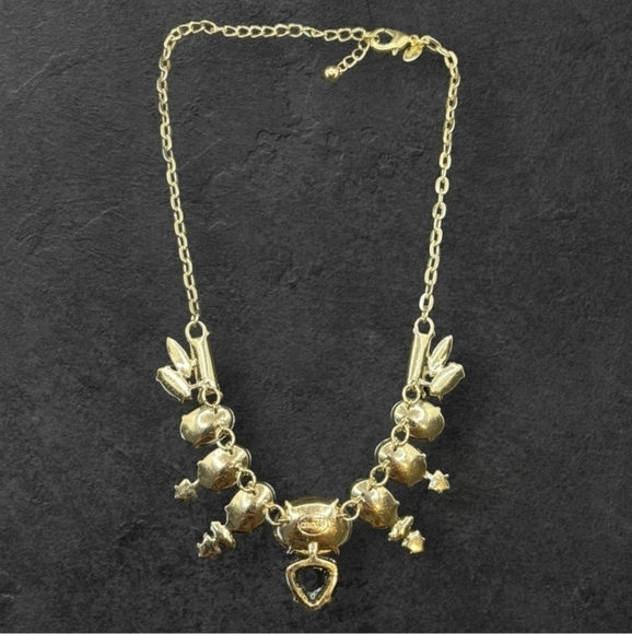 Chico’s Jonie Red and Black Rhinestones Statement Necklace - Picture 8 of 10